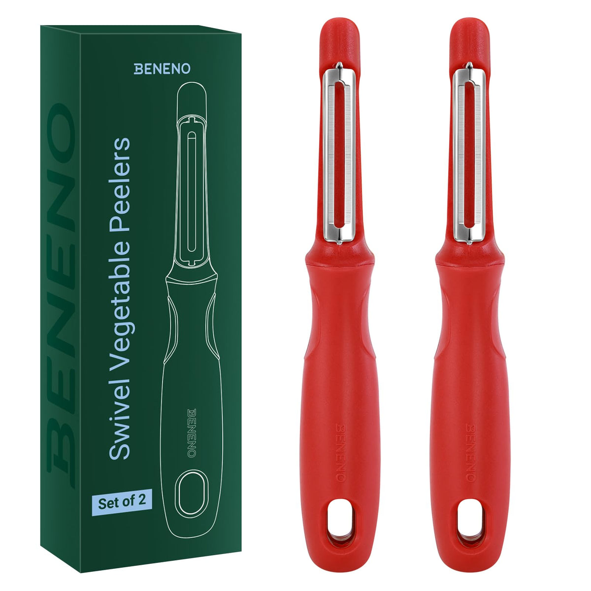 Beneno Swivel Vegetable Peeler, Premium Smooth Peeling Potato Peeler, Black
