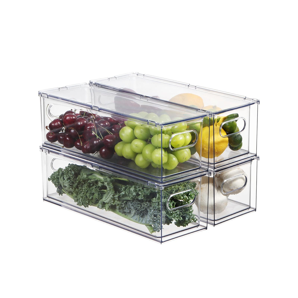 Fridge Organizers and Storage Pull Out Drawer, 2 Small