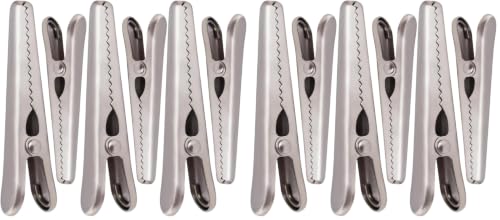 6 Pack Heavy Duty Stainless Steel Food Clips Alligator Bag Sealer