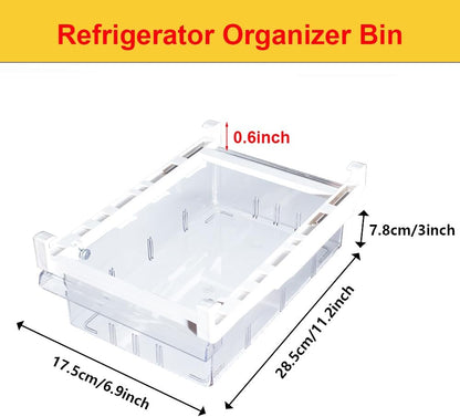 2Pcs Refrigerator Organizer Bins Refrigerator Drawer Fridge Organizers