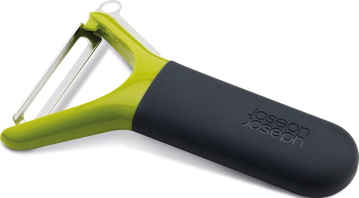 Joseph Joseph Multi-Peel Y-shaped Peeler Easy Grip Handles Stainless Steel Blade for Kitchen Vegetable Fruit, Light Green