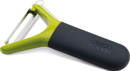 Joseph Joseph Multi-Peel Y-shaped Peeler Easy Grip Handles Stainless Steel Blade for Kitchen Vegetable Fruit, Light Green