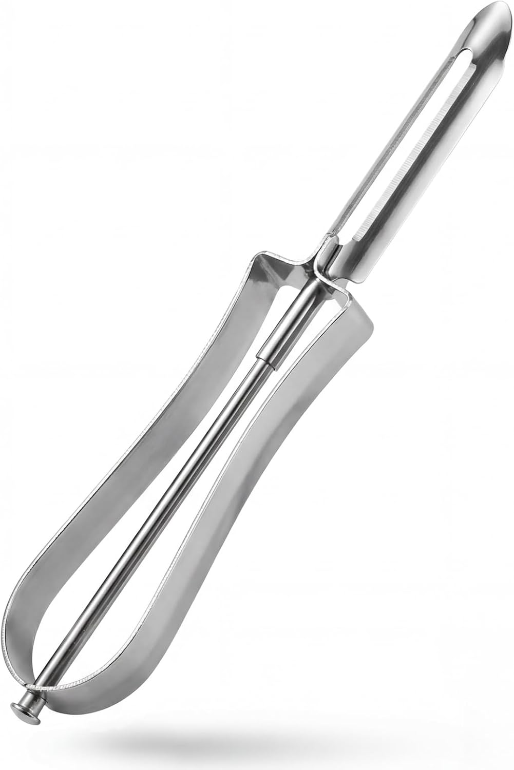 Stainless Steel Vegetable Peeler, Ergonomic Swivel Blade Potato Peeling Tool