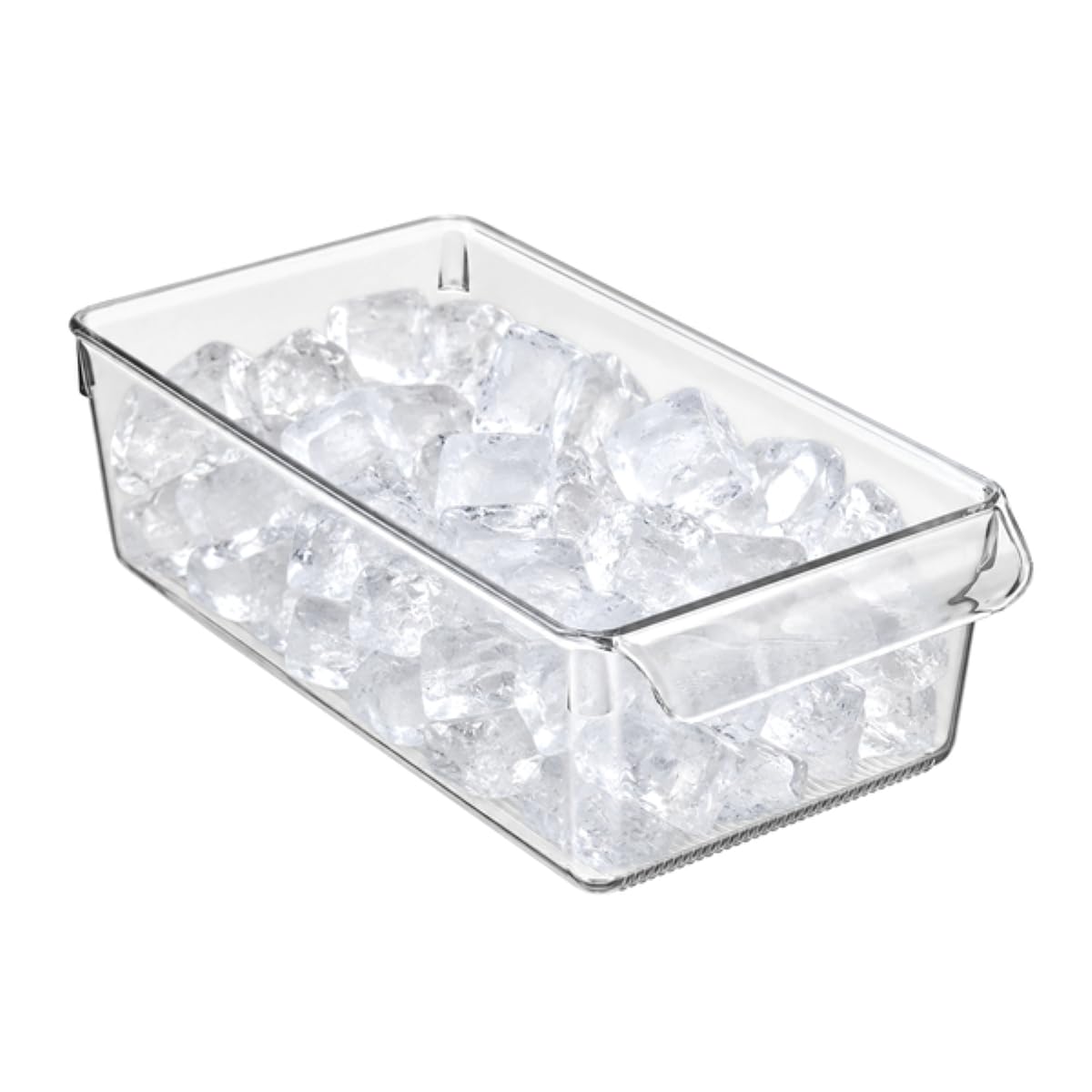 iDesign Linus Plastic Fridge and Freezer Storage Organizer Bin with Handle, Clear Container for Food, Drinks, Produce Organization, BPA-Free , 11.5" x 6" x 3.5", Clear