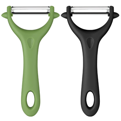 AUAUY 2PCS Potato Peeler, Y-Shaped Swivel Vegetable Peeler, Green + Black