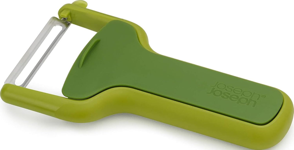 Joseph Joseph Multi-Peel Y-shaped Peeler Easy Grip Handles Stainless Steel Blade for Kitchen Vegetable Fruit, Light Green