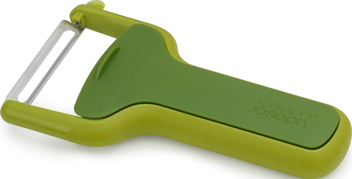 Joseph Joseph Multi-Peel Y-shaped Peeler Easy Grip Handles Stainless Steel Blade for Kitchen Vegetable Fruit, Light Green
