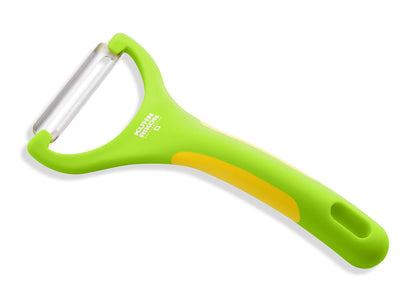 Kuhn Rikon Piranha Y Peeler with Serrated Stainless Steel Blade, Green, 6.25 inches