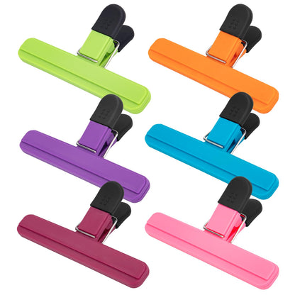 OWLKELA 6 Pcs Chip Clips,6 inch x 3.4 inch, Multicolor