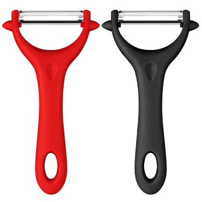 AUAUY 2PCS Potato Peeler, Y-Shaped Swivel Vegetable Peeler, Green + Black
