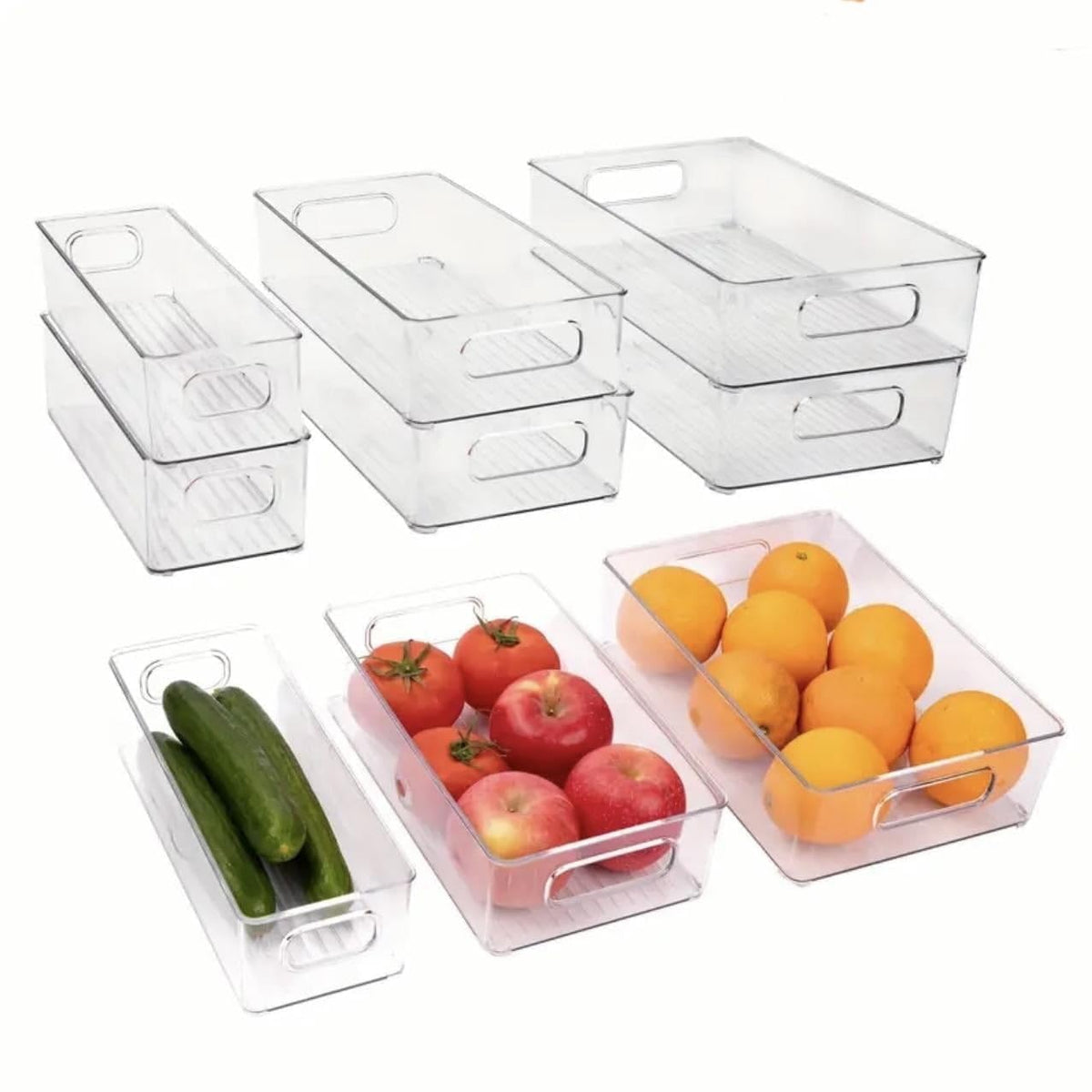 9 Pack Refrigerator Organizer Bins