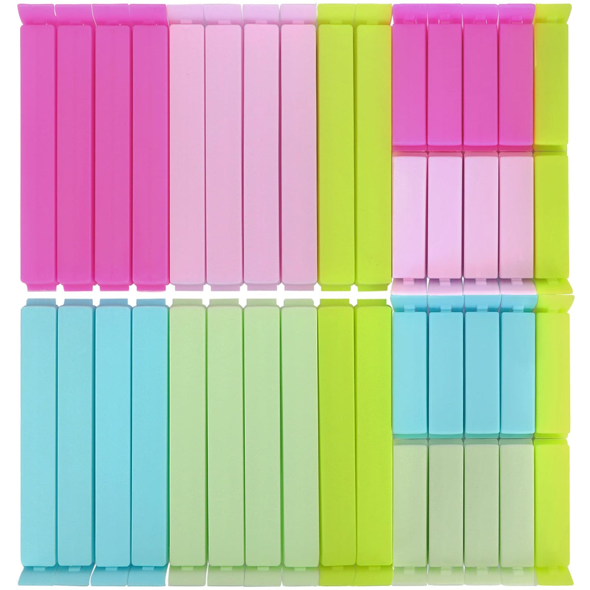 Zhtuck 40PCS Sealing Clips - Large Size Food Clips for Food Storage - Kitchen and Home (4.3in x 20, 2.4in x20)
