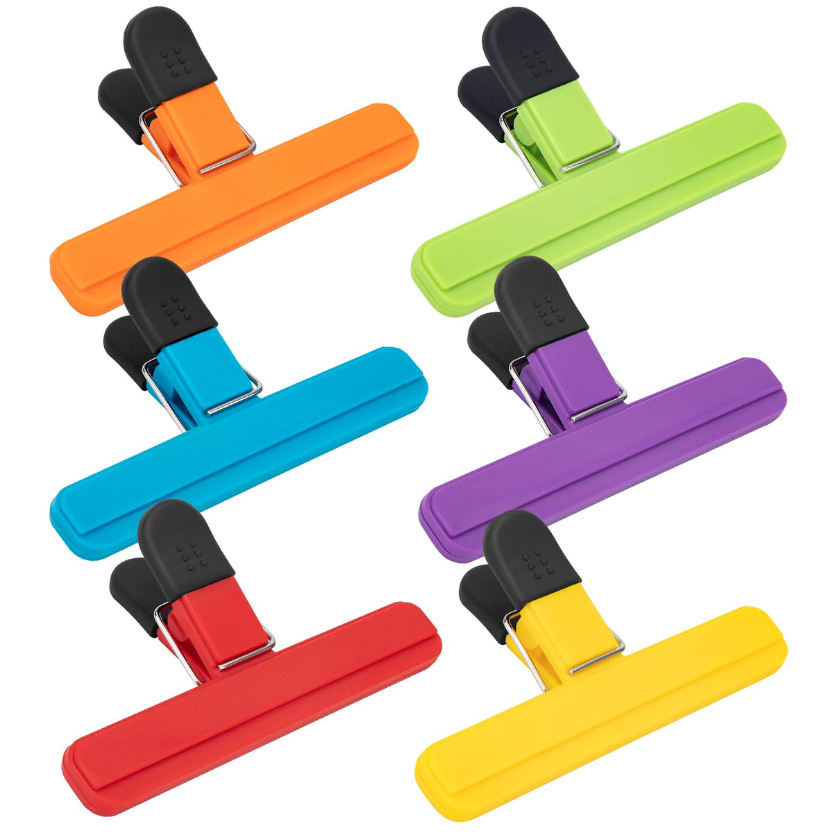 6 Pack Chip Clips, Heavy Duty Seal Grips, 6 x 3.5 in, Food Storage