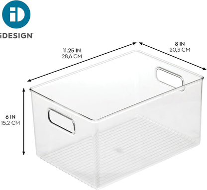 iDesign Plastic Pantry Storage Bin, Clear