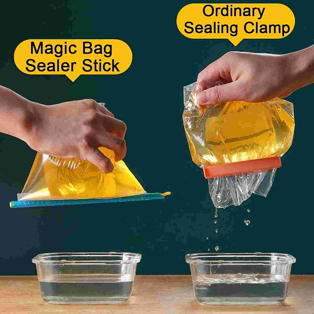 16PCS Reusable Bag Seal Sticks,Magic Bag Sealer Stick Plastic Bag Sealers Bag Clips for Food Storage, Freezer & Pantry Organization（11.25inch and 8.86inch)
