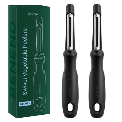 Beneno Swivel Vegetable Peeler, Premium Smooth Peeling Potato Peeler, Black