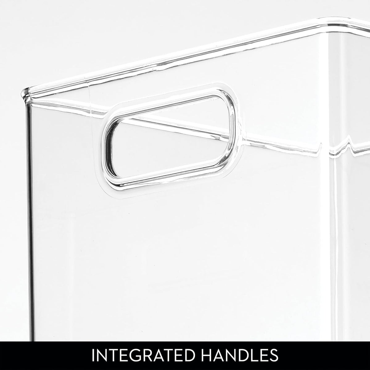 iDesign Clear Plastic Storage Bins, 4-Pack
