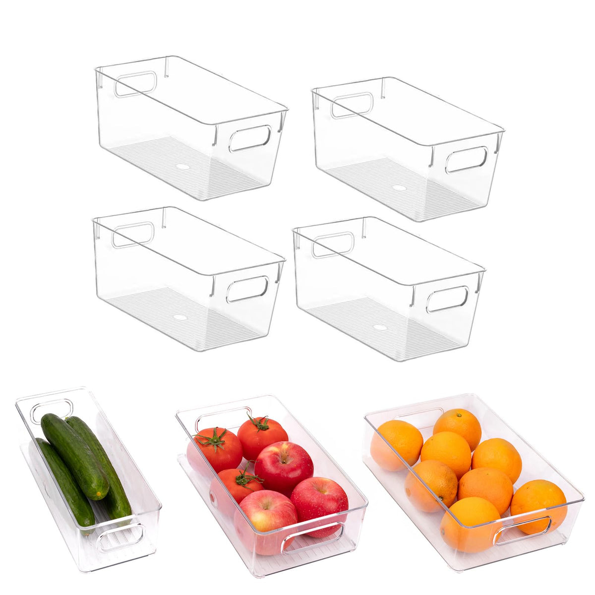 9 Pack Refrigerator Organizer Bins