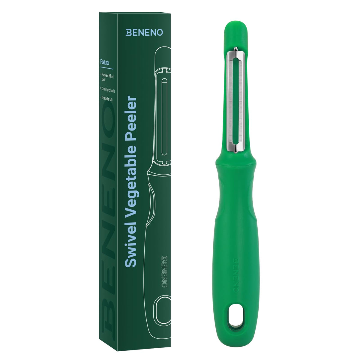 Beneno Swivel Vegetable Peeler, Premium Smooth Peeling Potato Peeler, Black