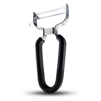 Lurch Germany Universal Ultra Sharp Stainless Steel Vegetable Y Peeler for Potatoes, All Fruits & Veggies | Non-Slip Comfortable Handle | 5.1 x 2.3 Inches / 13 cm x 6 cm - Black