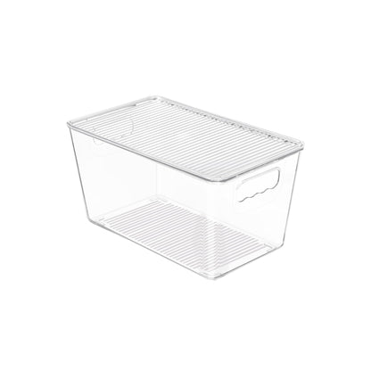 Vtopmart 6 Pack Clear Stackable Storage Bins with Lids and Handles, Large