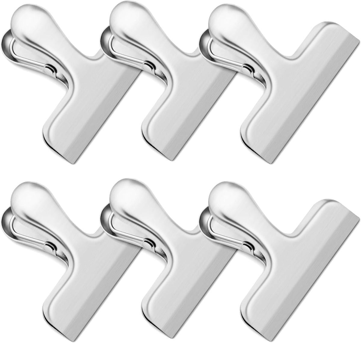 ANZNKU 6 Pack Chip Clips Bag Clips for Food Snack Kitchen Storage(Silver)