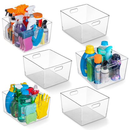 ClearSpace Clear Plastic Storage Bins for Kitchen, Fridge, Pantry, 2 Pack