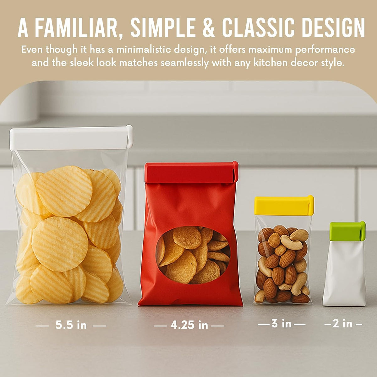 LINDEN SWEDEN Twixit! Bag Clips - Keep Food Fresh, Stop Spillage Set of 15