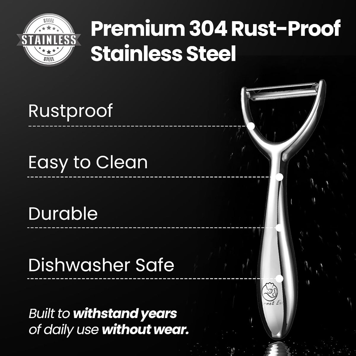 Gourmet Easy Vegetable Peeler Ultra Sharp Stainless Steel Blade (Y Peeler)