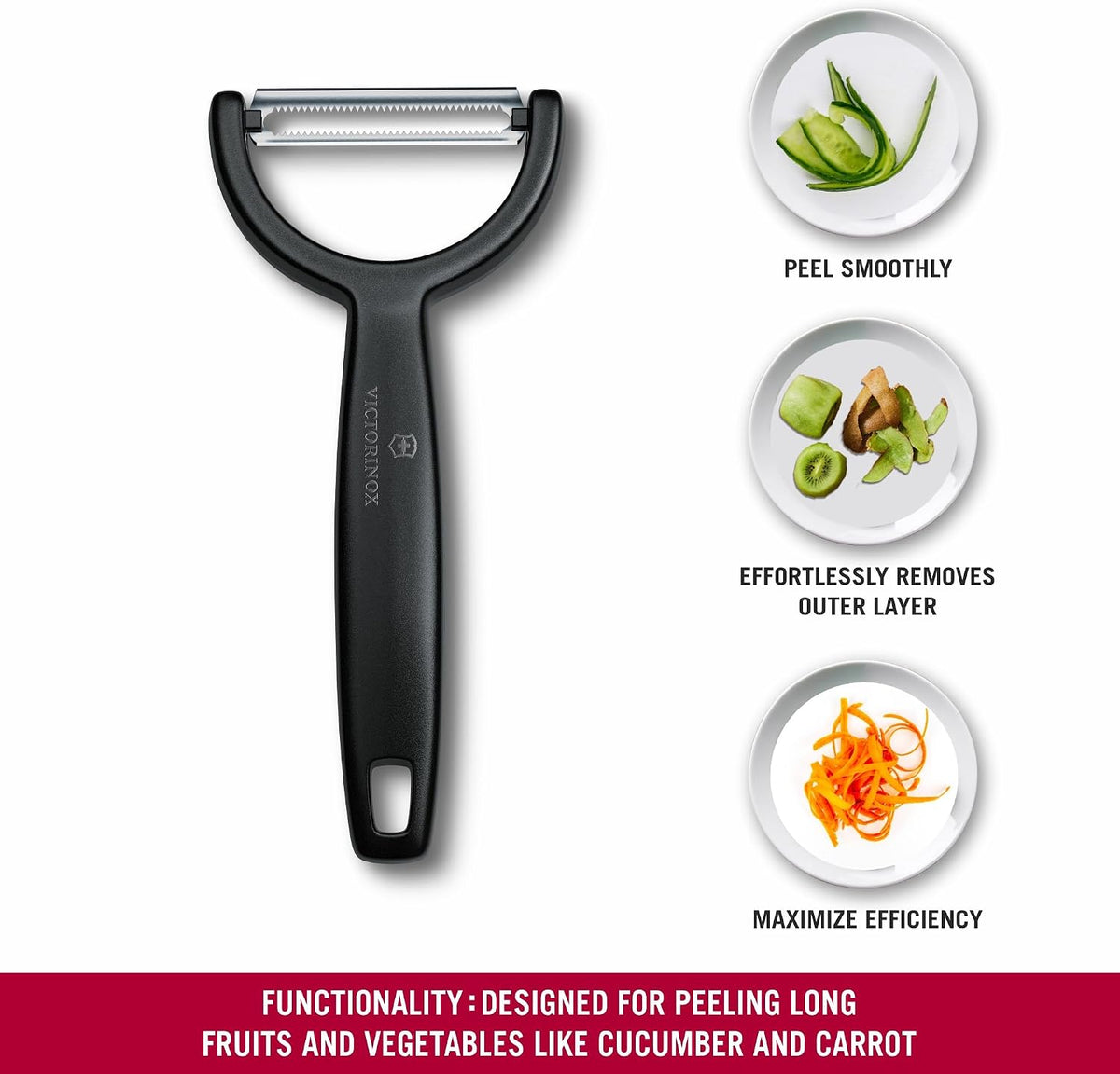 Victorinox Ypso Peeler, Serrated Vegetable & Fruit Peeler, Swiss Made