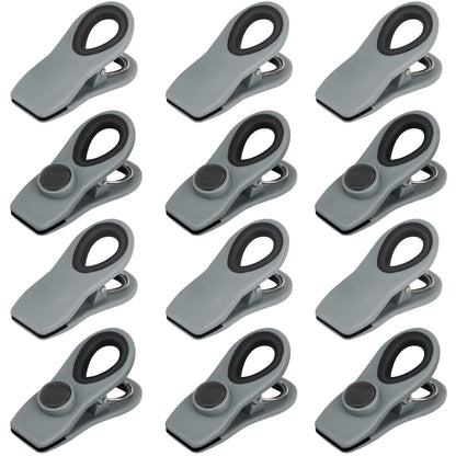 TACGEA Chip Clips, Magnetic Bag Clips for Food Storage, 12 Pack, Neutral