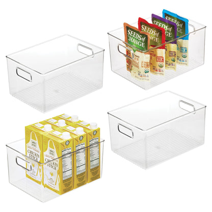 iDesign Plastic Pantry Storage Bin, Clear