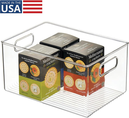 iDesign Plastic Pantry Storage Bin, Clear