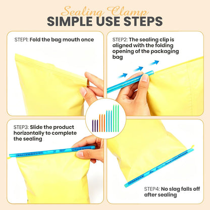 Slide-On Bag Clips, 20 Pack Food Sealing Clips for Chips