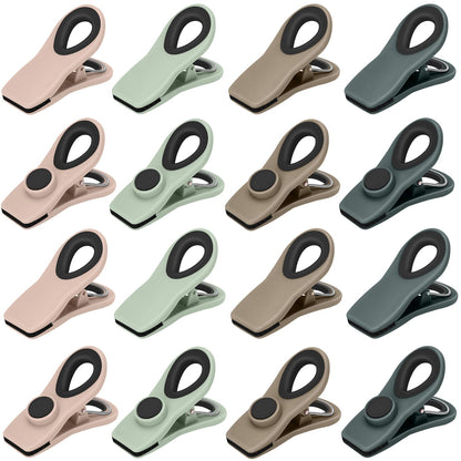 TACGEA Chip Clips, Magnetic Bag Clips for Food Storage, 12 Pack, Neutral