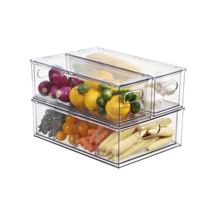 Fridge Organizers and Storage Pull Out Drawer, 2 Small