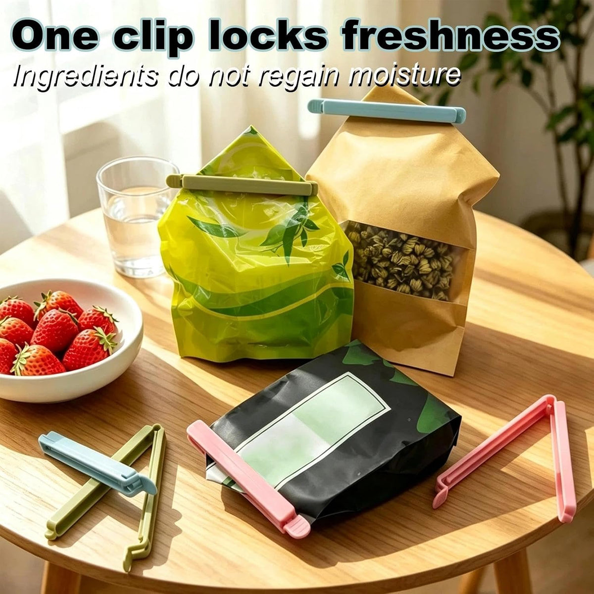 40 PCS Plastic Clips for Food Packages, for Food, Kitchen, 2 Sizes