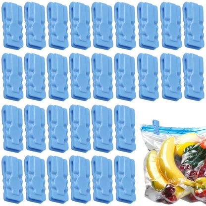 30 PCS Vacuum Storage Bags Sealing Clip Snack Bag Sealing Clips Zipper Labor Saver Sliding Grip Seal Grip Efficient Bag Sealer Reusable Zipper Sealers for Clothes Bedding Food Preservation