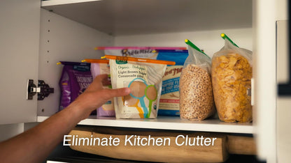GripStic 12 Pack Assorted Food Bag Sealers Reusable Chip Clips Bag Clips