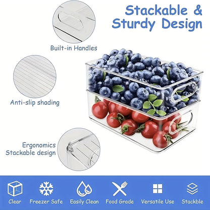 9 Pack Refrigerator Organizer Bins