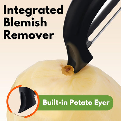 Swivel Vegetable Peeler Comfort Handle Sturdy Long-Lasting 1Pcs Black