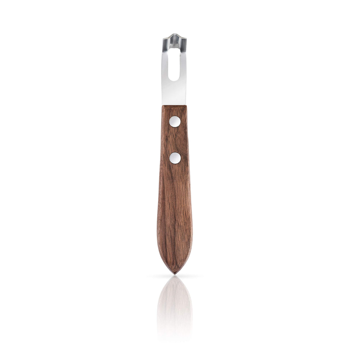 Viski Channel Knife, Citrus Zester and Orange Peeler Tool, Walnut Wood and Stainless Steel Bar Tool for Cocktail Garnishes, Perfect for Home Bars, Craft Cocktails and Bartender Gifts, Set of 1