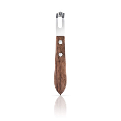 Viski Channel Knife, Citrus Zester and Orange Peeler Tool, Walnut Wood and Stainless Steel Bar Tool for Cocktail Garnishes, Perfect for Home Bars, Craft Cocktails and Bartender Gifts, Set of 1
