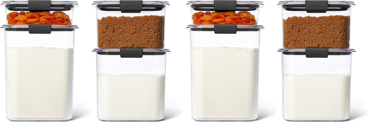 Rubbermaid Brilliance Pantry Airtight Food Storage Container, BPA-Free 7.8 Cup, Ideal for Brown Sugar - Efficient, Leak-Proof and Dishwasher-safe