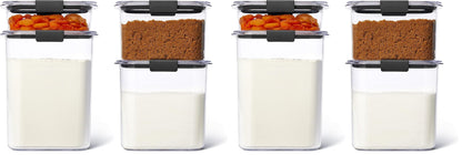 Rubbermaid Brilliance Pantry Airtight Food Storage Container, BPA-Free 7.8 Cup, Ideal for Brown Sugar - Efficient, Leak-Proof and Dishwasher-safe