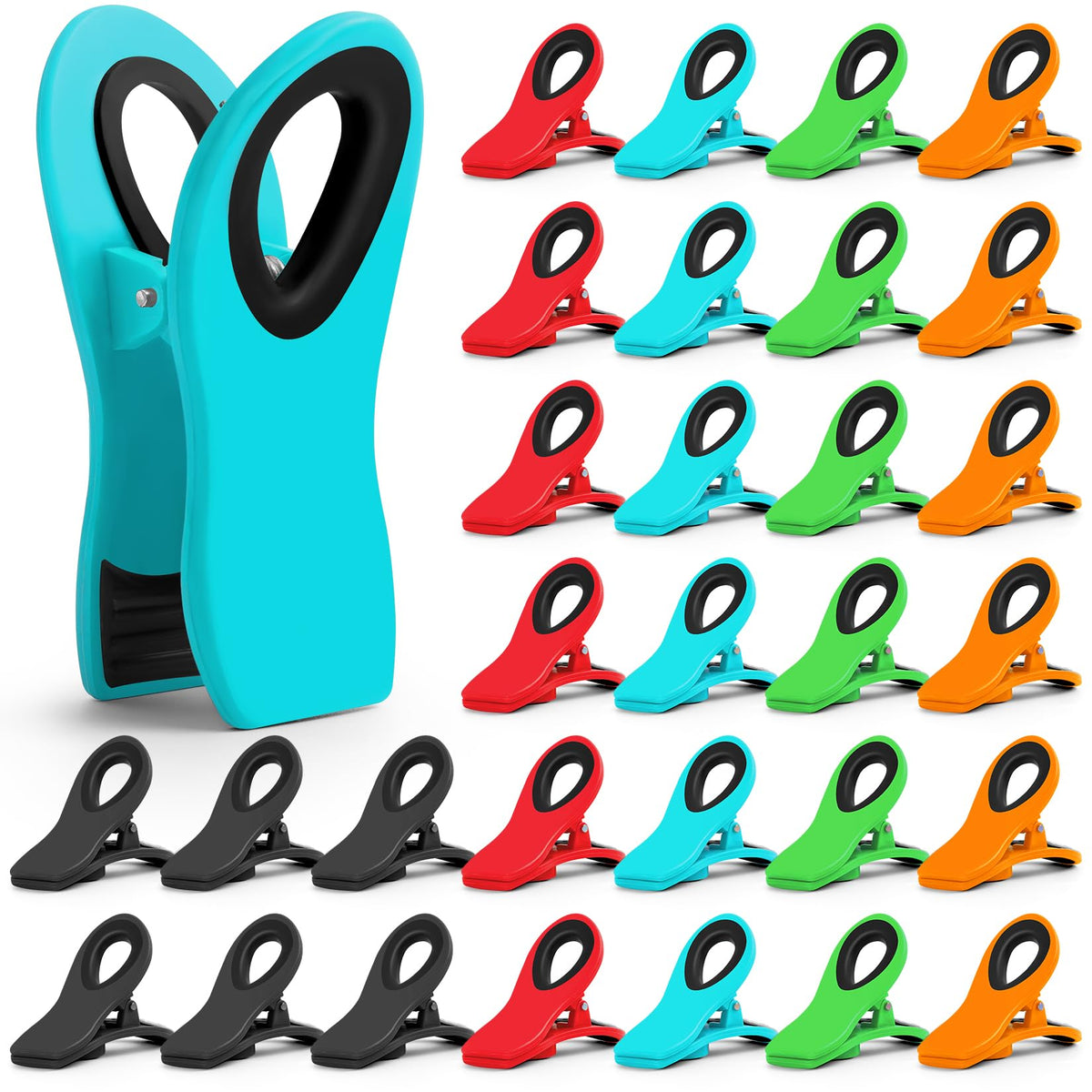 JETMORE 12 Pack Chip Clips Bag Clips, Magnetic Bag Clip for Food Storage