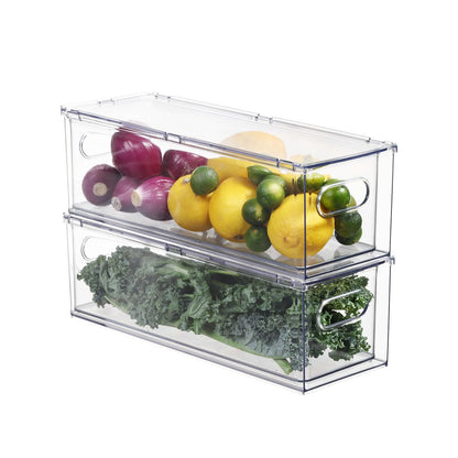 Fridge Organizers and Storage Pull Out Drawer, 2 Small