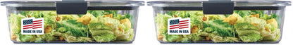 Rubbermaid Brilliance BPA-Free Food Storage Containers Multi Pack, 1.3 Cup Plastic Containers with Lids, 5 Pack, Leak Proof, Microwave & Dishwasher Safe