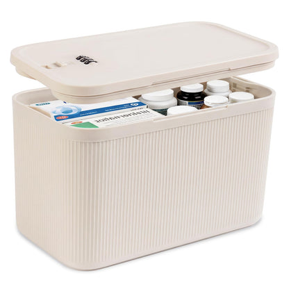 Lockable Storage Box, Small Lock Box with Combination Code for Phone/Medicine Safe/Food Home/Refrigerator/Office/Personal Items/Travel/Gift,9.25 x 5.04 x 3.62’’