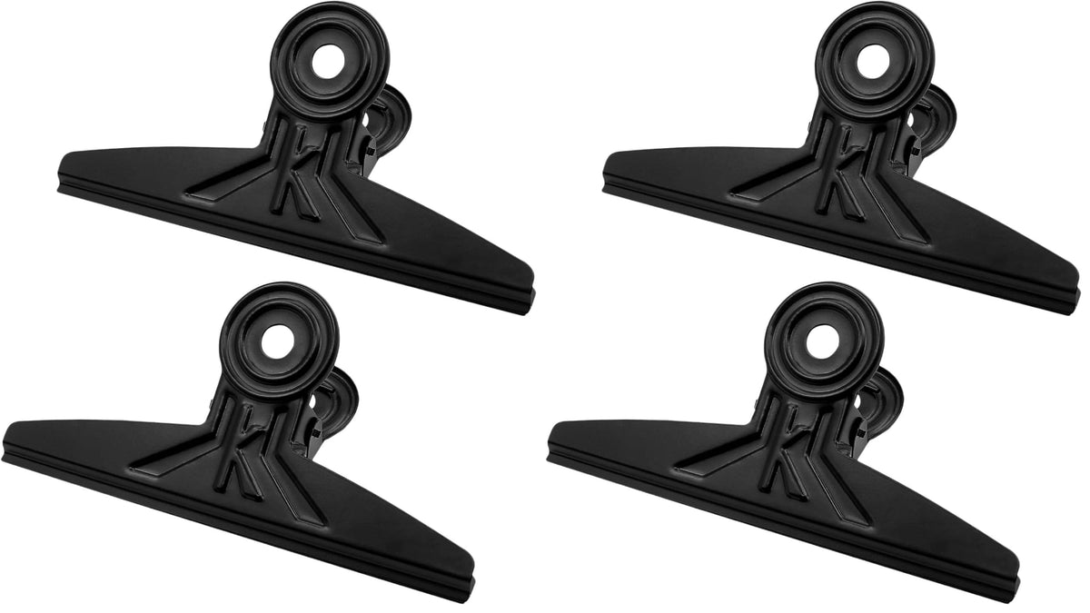 Coideal Extra Large Bulldog Clips - 2 PCS 20cm Long Jumbo XL Bull Binder Paper Clip Clamps for Office (Black, 7 7/8 Inch)